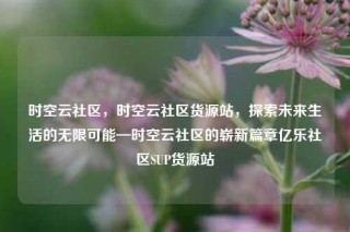 时空云社区，时空云社区货源站，探索未来生活的无限可能—时空云社区的崭新篇章亿乐社区SUP货源站