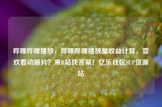 哔哩哔哩播放，哔哩哔哩播放量收益计算，喜欢看动画片？来B站找答案！亿乐社区SUP货源站