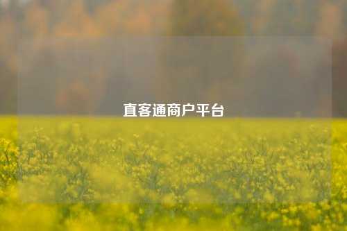 直客通商户平台  第1张